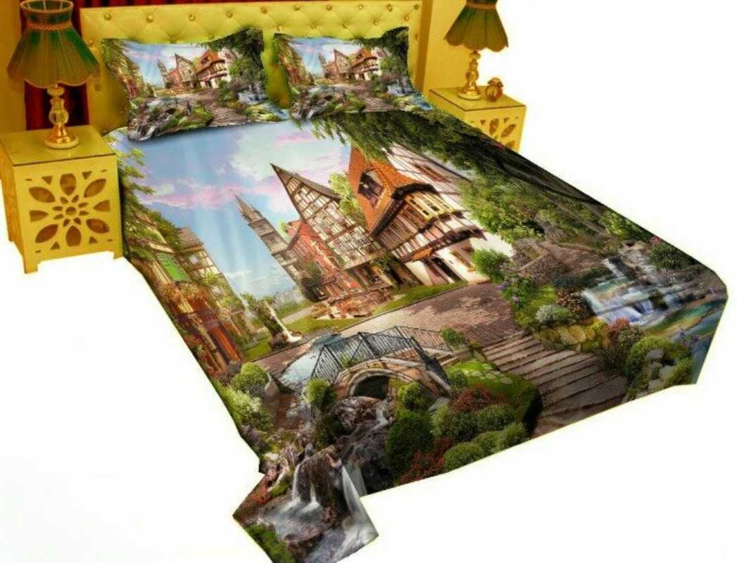 New Design Cotton King Size Bed Sheet In Bangladesh Home & Decoration