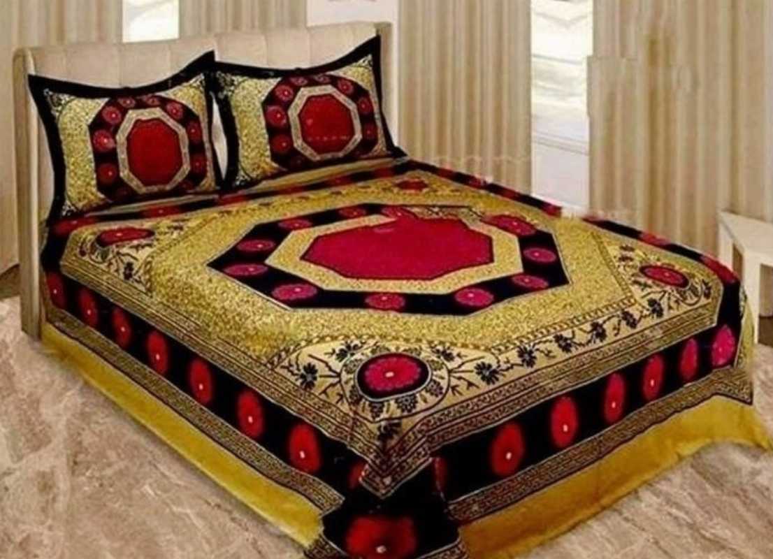 Golden,Color,King,Size,Bed,Sheet,bedding